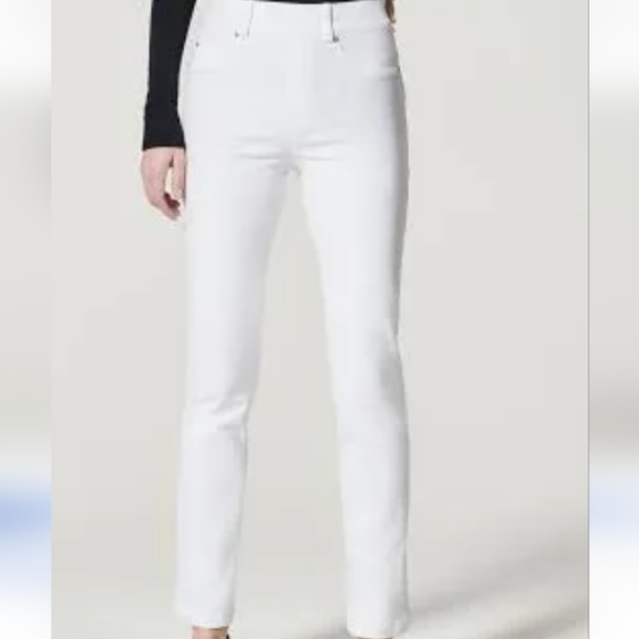 LOW RISE STRETCH WHITE STRAIGHT LEG! SIZE 3/4 (27") EXPRESS        c2 - Picture 11 of 12